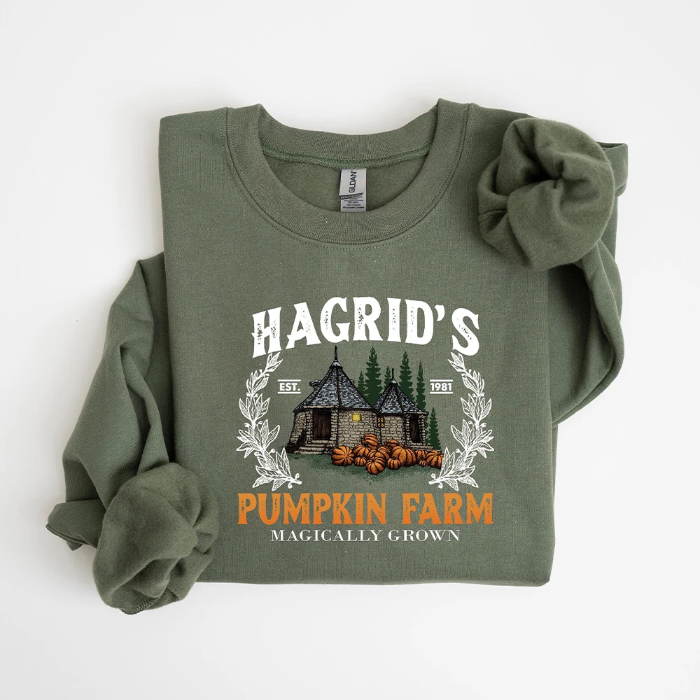 Unisex Top Pumpkin Farm Sweatshirt Thanksgiving 2024 Top Book Lover Gift Casual Fleece Sweatshirt Daily Apparel Y2K TopStretwear