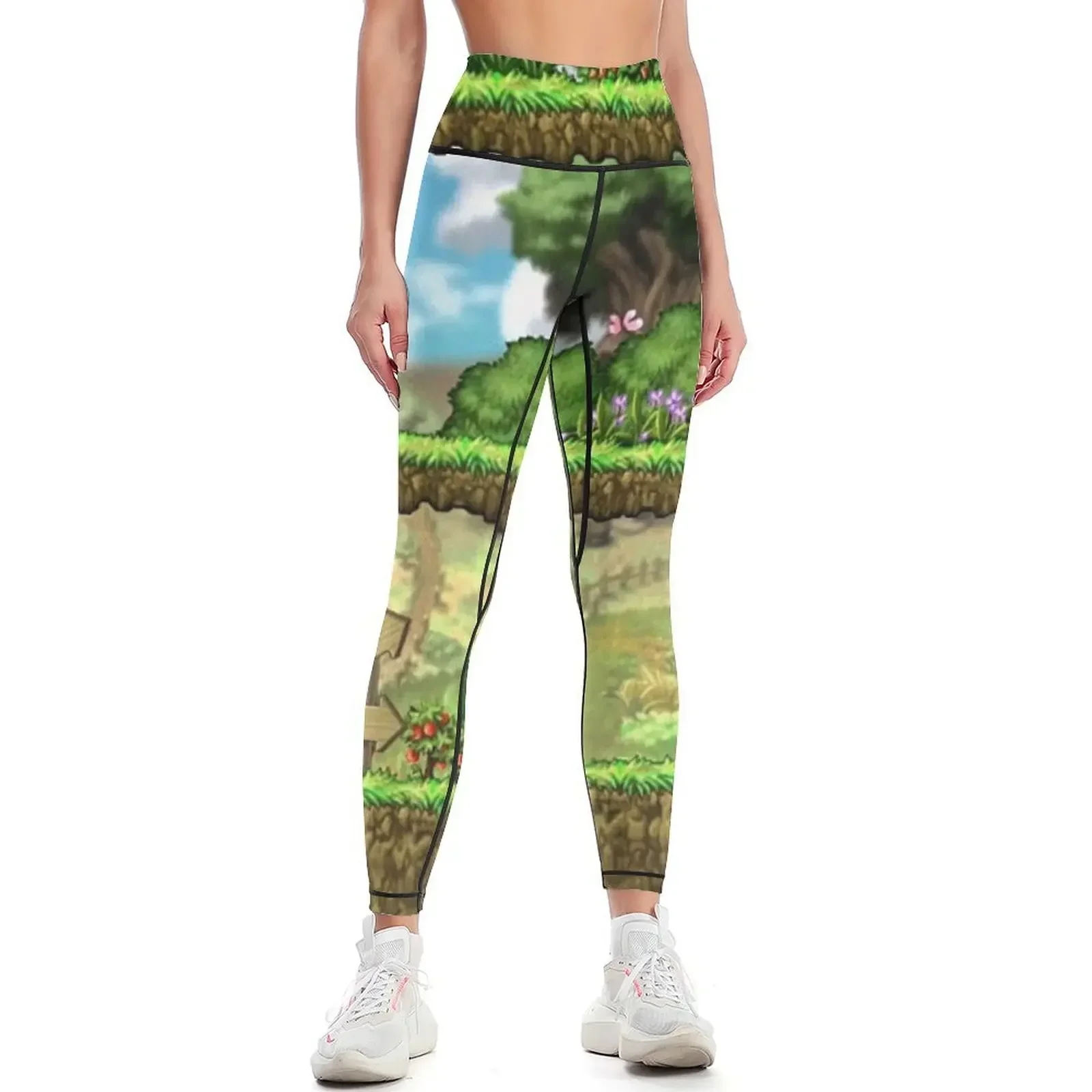 

Henesys Hunting Ground (MapleStory) Leggings flared Sports female for fitness sports for Womens Leggings