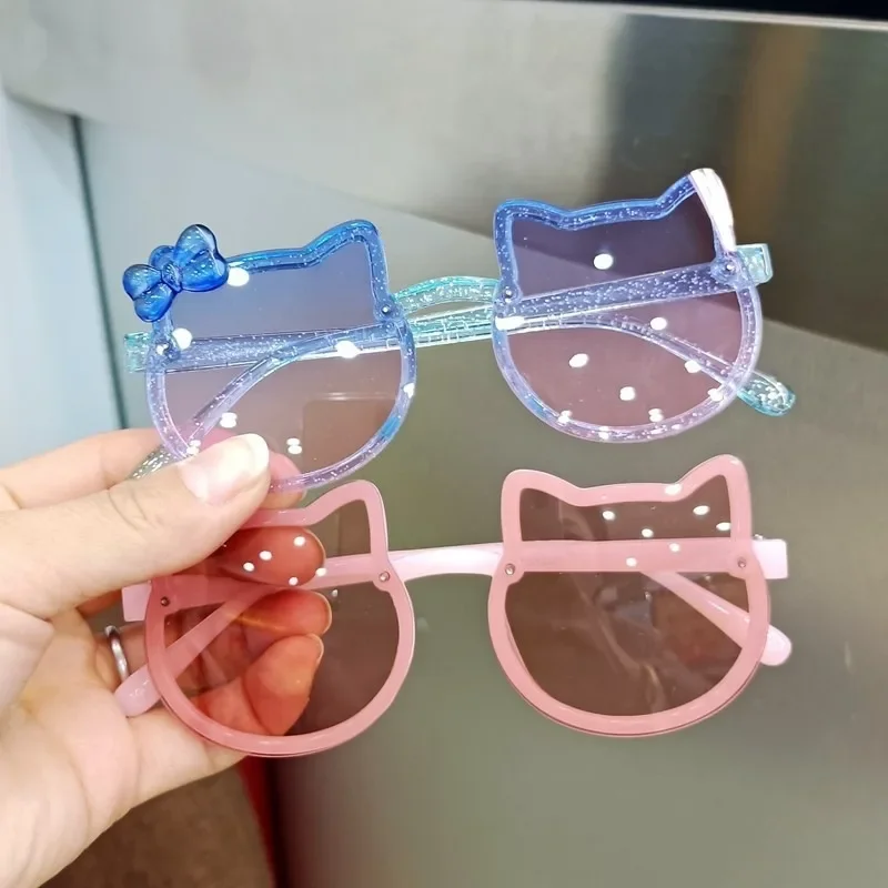 

Girls Boys Cute Cartoon Bow Sunglasses Outdoor Sun Protection Lovely Vintage Sunglasses Protection Kids Gift Children's Glasses