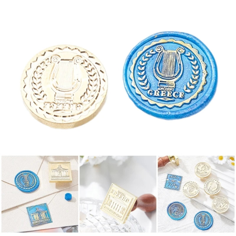 Greek Theme Wax Seal Stamp Head Metal Wax Stamp Head for Valentines Card Birthday Card Invitations Envelope B03E