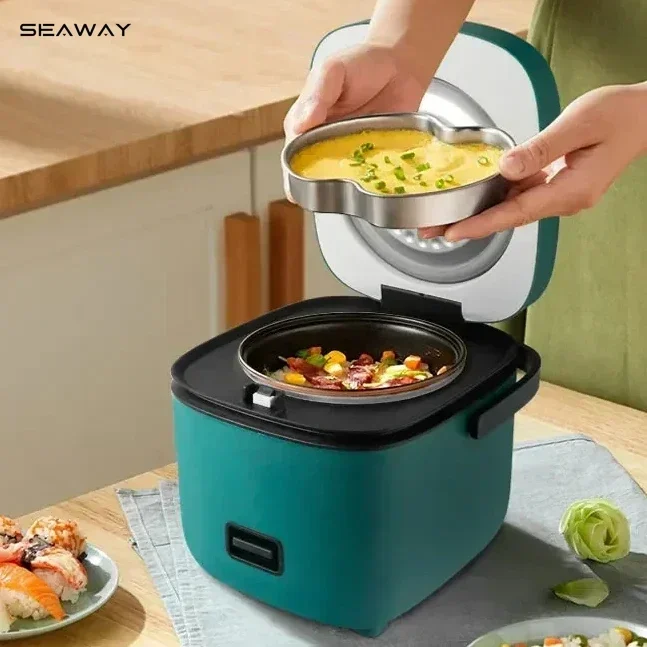 Rice Mini Cooker Multi-function Single Electric Rice Cooker Non-Stick Household Small Cooking Machine Make Porridge