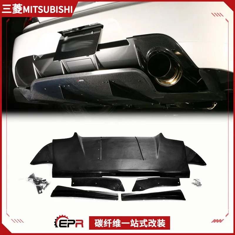 

Suitable for Mitsubishi Evolution EVO9 modification, carbon fiber baseplate rear lip Varis rear spoiler