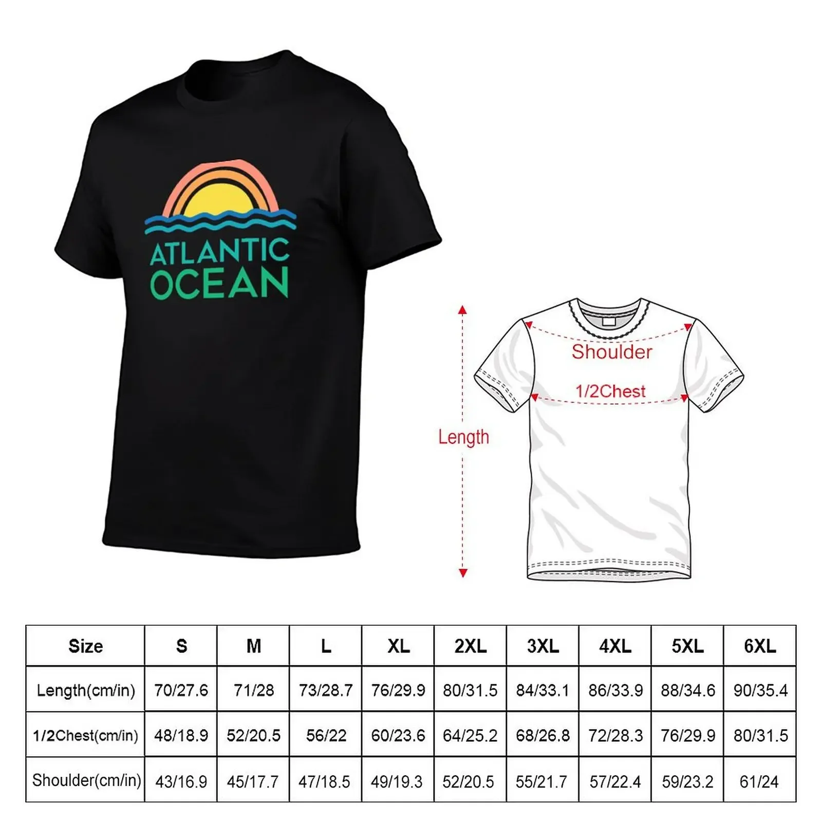 Atlantic Ocean Beach Bum Sunset Best Graphic Tee For Surfers and Beach Combers T-Shirt korean fashion t shirt men