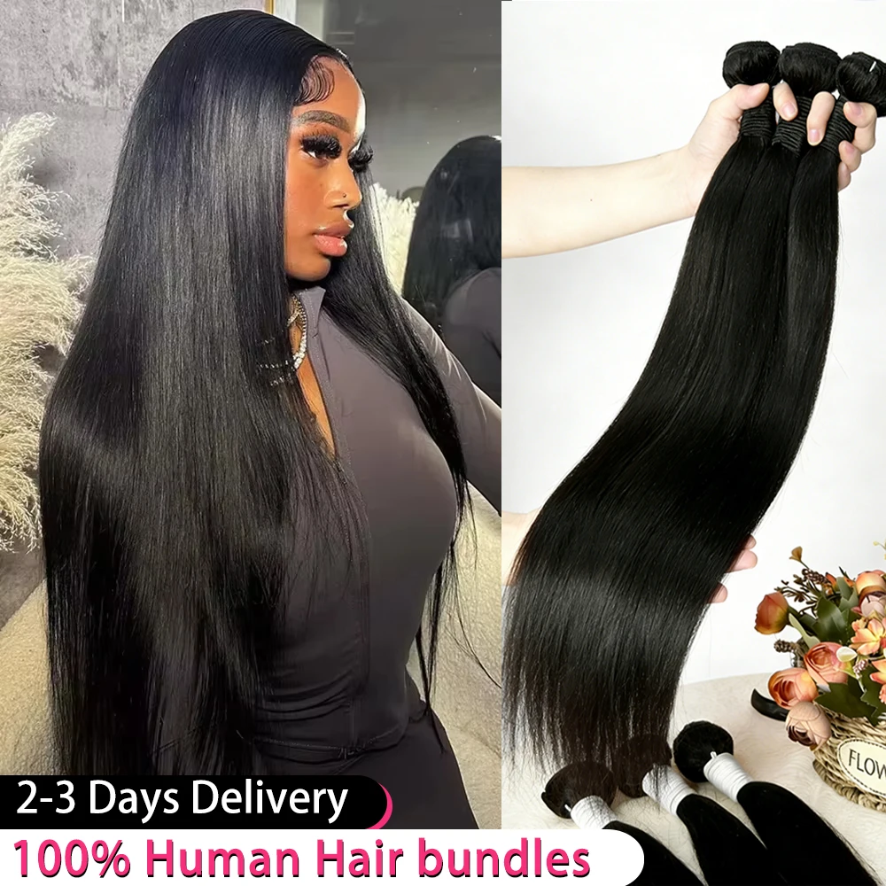 

Наборы прямых волос Lola 34-40 дюймов, 100% натуральные необработанные человеческие волосы, 3-4 пучка для наращивания, выгодное предложение