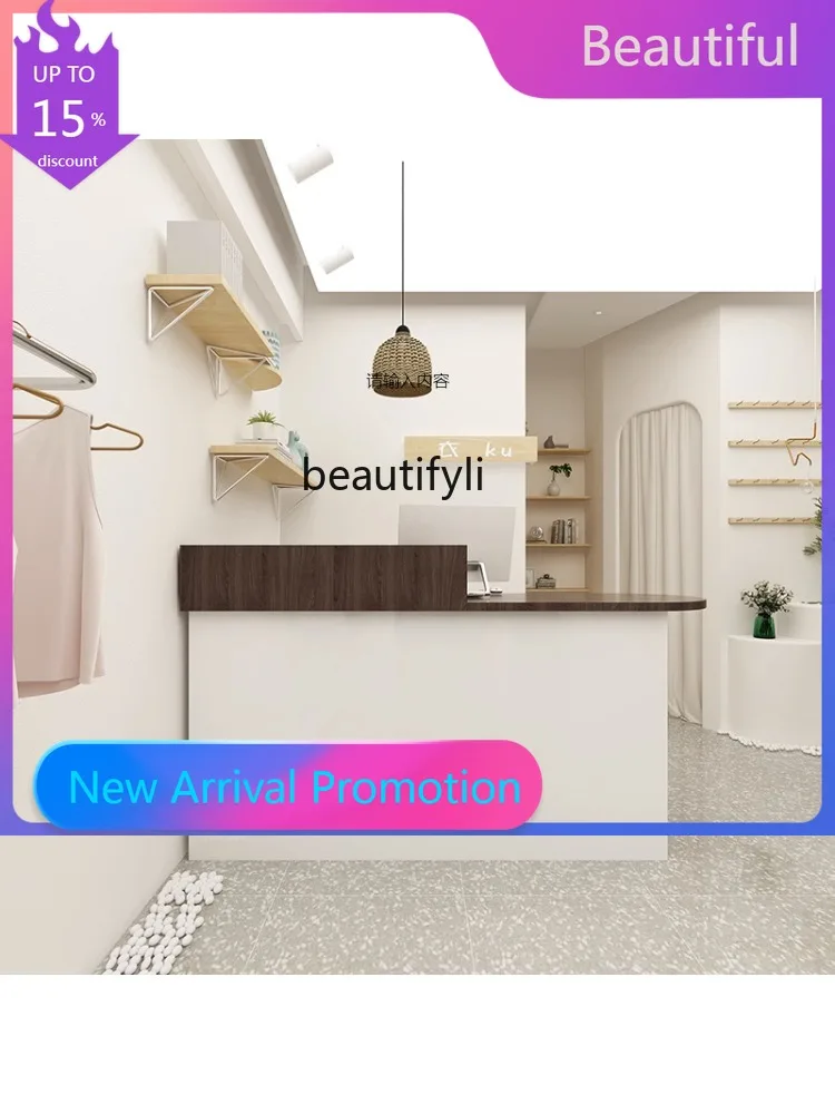 

zJModern Simple Clothing Store Cashier Small Shop Hair Salon Bar Beauty Salon Reception Desk