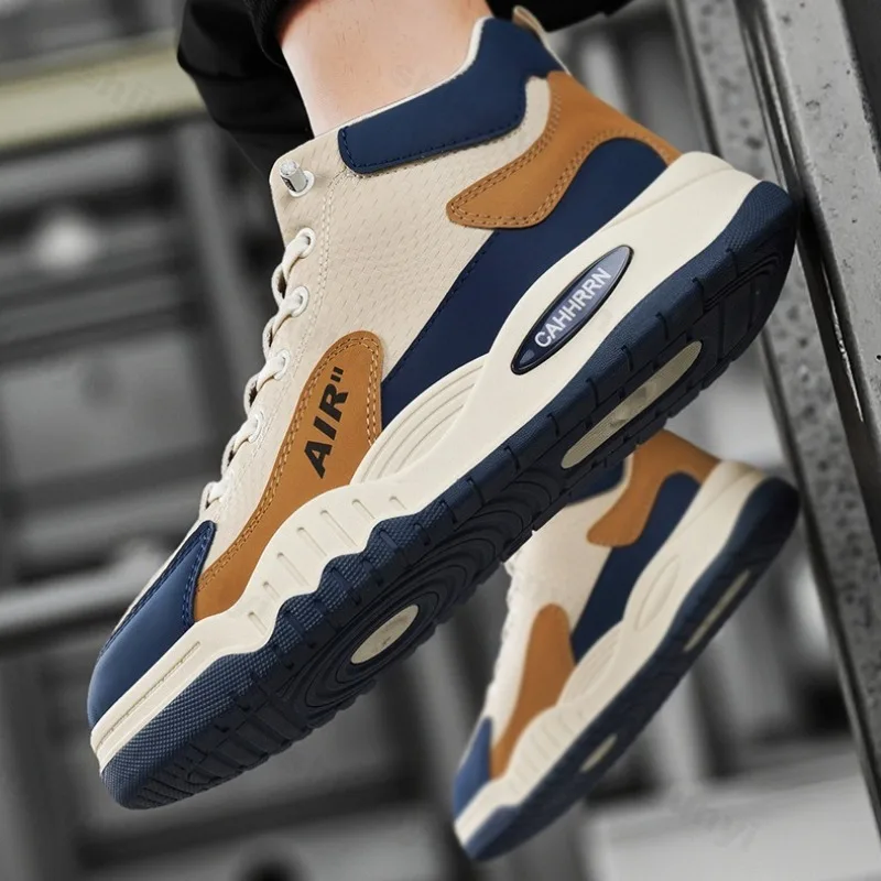 الرجال أحذية عالية الجودة 2025 الخريف الشتاء جديد خمر منصة عدم الانزلاق أحذية رياضية الارتفاع زيادة الراحة مقاومة للاهتراء حذاء كاجوال #2