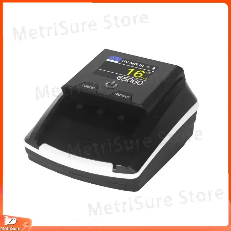 AL136T Banknote Counter with TFT Screen Currency Detector for USD EUR GBP CAD AUD Detect Counterfeit Bills Battery Powered