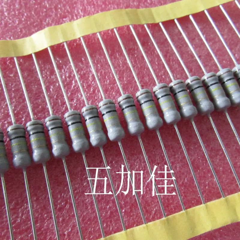 10-100pcs RSF2VSJT-52-100K 104 2W 100K 5% axial color ring resistor 4 * 11 copper pin