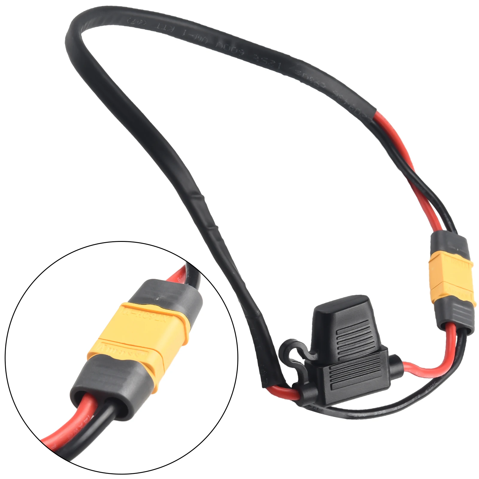 

Ebike Lithium Battery Power Cable 14AWG Discharge Wire High Temperature Resistance Controller Fuse Silicone Power Cord