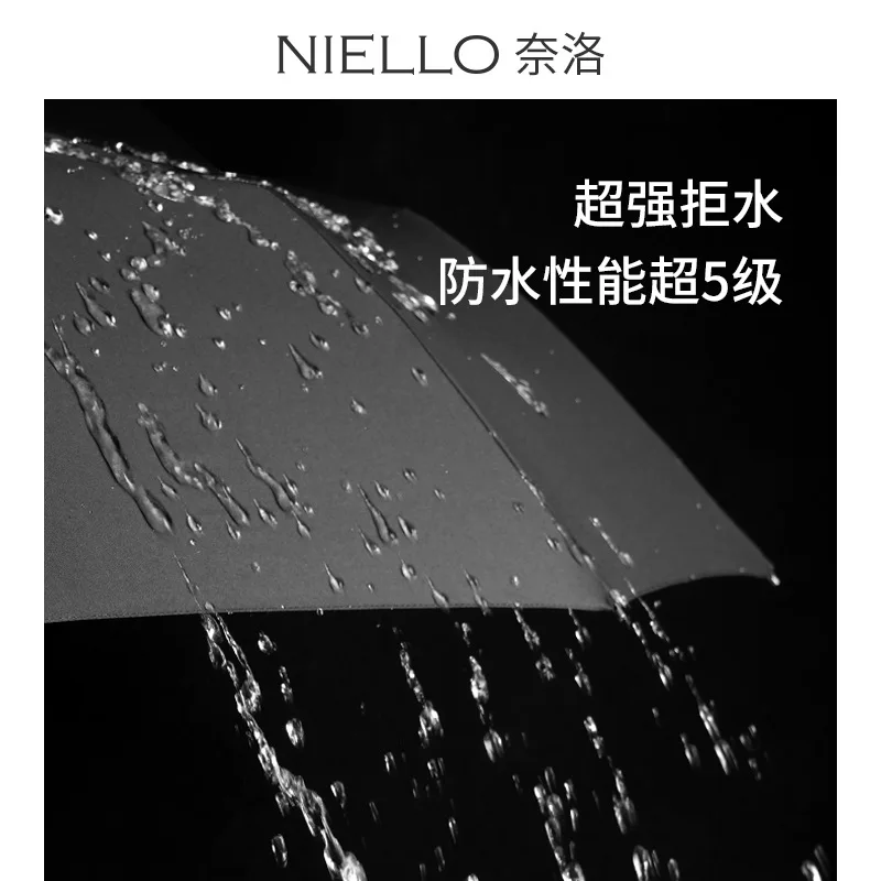 NIELLO-Fully Automatic Pongee Umbrella for Adults, Beach Umbrella, Save Rain, 62cm Radius, All in 1, 230T, Good Selling