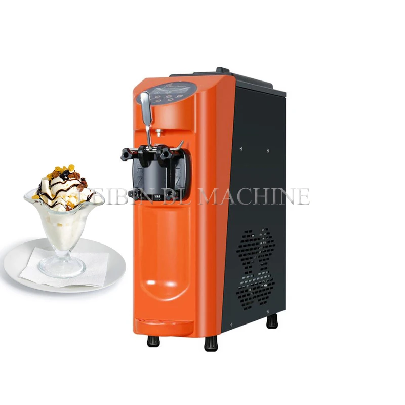 

Desktop Single Head Small Soft Ice Cream Machine, Stainless Steel Commercial Frozen Yogurt Machine