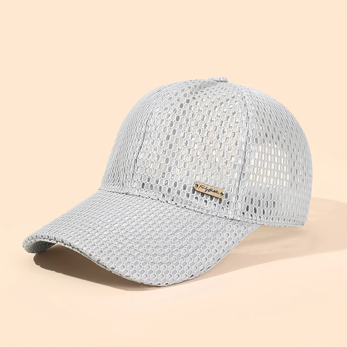 Herren Sommer Dünne Sportkappe Outdoor Mesh Logo Modische Sommer-Baseballkappe Atmungsaktiver Sonnenhut Anglerhut – Detail 5