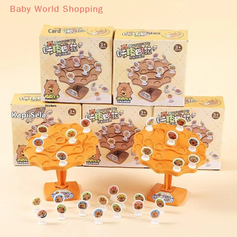 

1 комплект, литеративная детская обучающая настольная игра для родителей и детей, игрушка-головоломка «Капибала, баланс дерева»