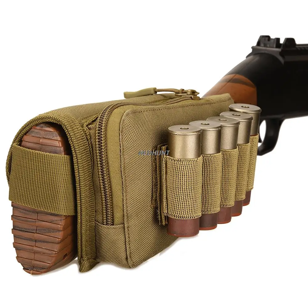 Rifle tático espingarda buttstock bochecha resto 12 20 calibre 5/7 redondo munição escudo náilon vara revista bolsa titular bandoleira