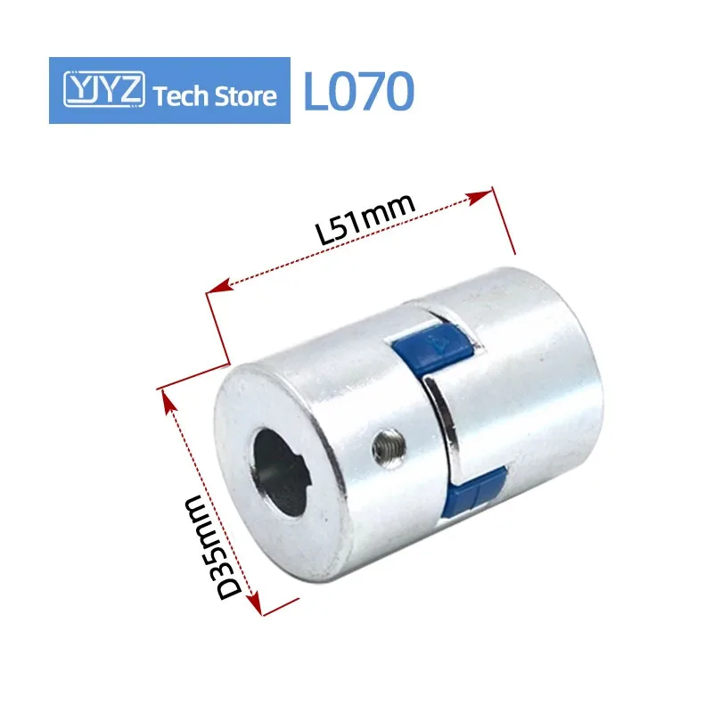 L-type Three-jaw Coupling L070 D35 L51 Bore 10/12/14/15/16/17/18mm for Servo Motor