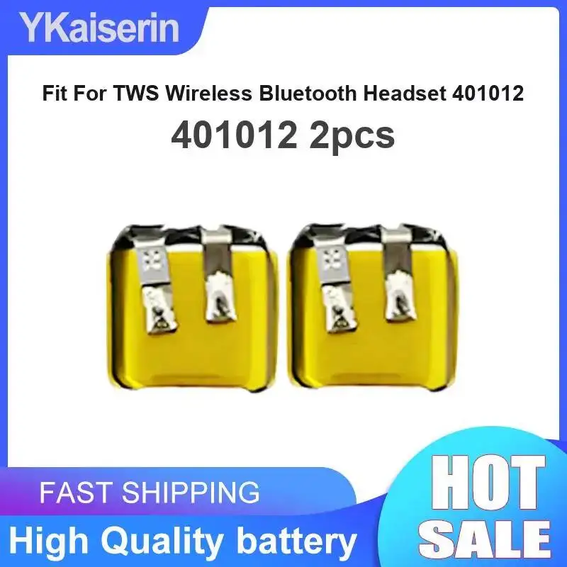 Stable Power Supply Earphone Battery Fit For Tws Wireless Bluetooth Headset 401012 2pcs 30mAh
