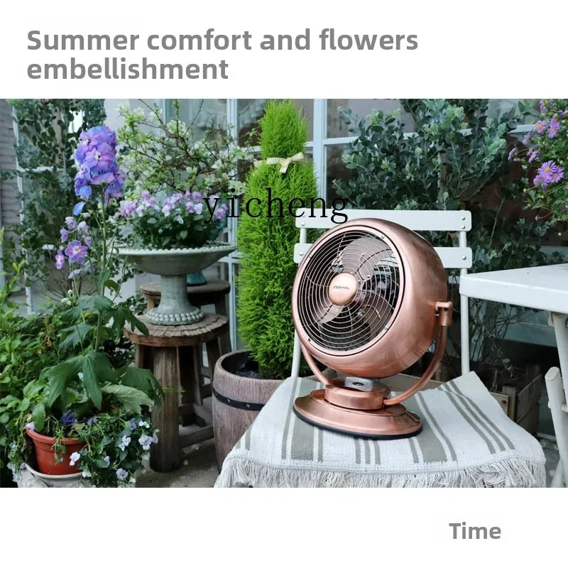 

ZZ metal circulating fan household electric fan office dormitory shaking head desktop retro fan