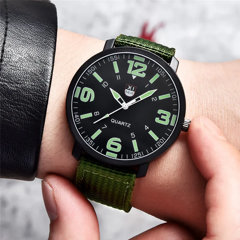 Students Original XINEW Brand Cheap Watches Erkek Barato Saat Kids Boys Fashion Nylon Band Simple Military Sports Quartz Watch