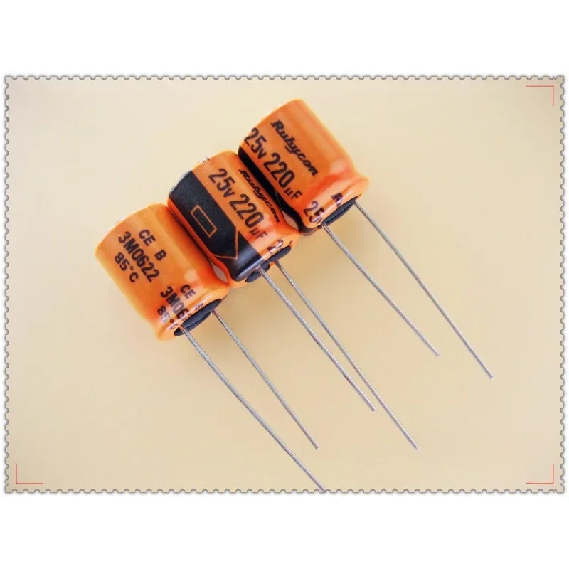 10PCS/50PCS Rubycon TWL (CEB) series 25V220uF low leakage Audio capacitor 10X13mm