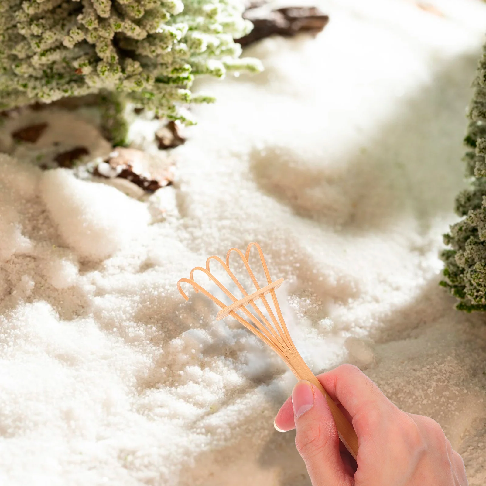 1 ensemble d'outils de râteau de jardin Zen, Mini râteaux à sable, Kit de plateau en bois pour la pleine conscience, soulagement du Stress, intérieur et extérieur, jardin de roche Miniature