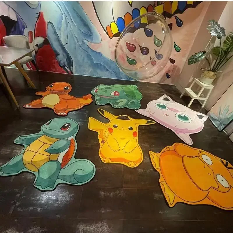 Pokemon anime pet sprite Pikachu Charizard cartoon cute Snorlax home bedroom living room high-quality plush carpet doormat