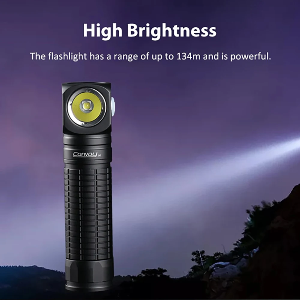 Convoy H1 Flashlight Headlamp with 519A R9080 Led Linterna High Powerful 18650 Head Lamp Mini Torch Fishing Camping Work Light