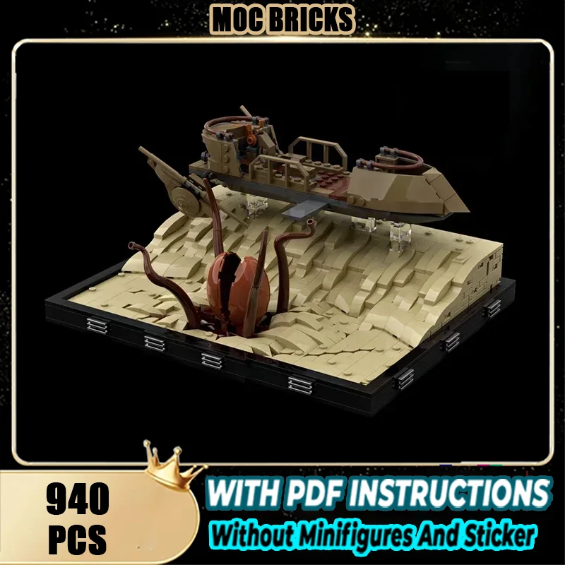 

Popular Star Movie Model Moc Building Blocks Desert Skiff Diorama Technology Brick DIY Assembly Construction Toy Gifts