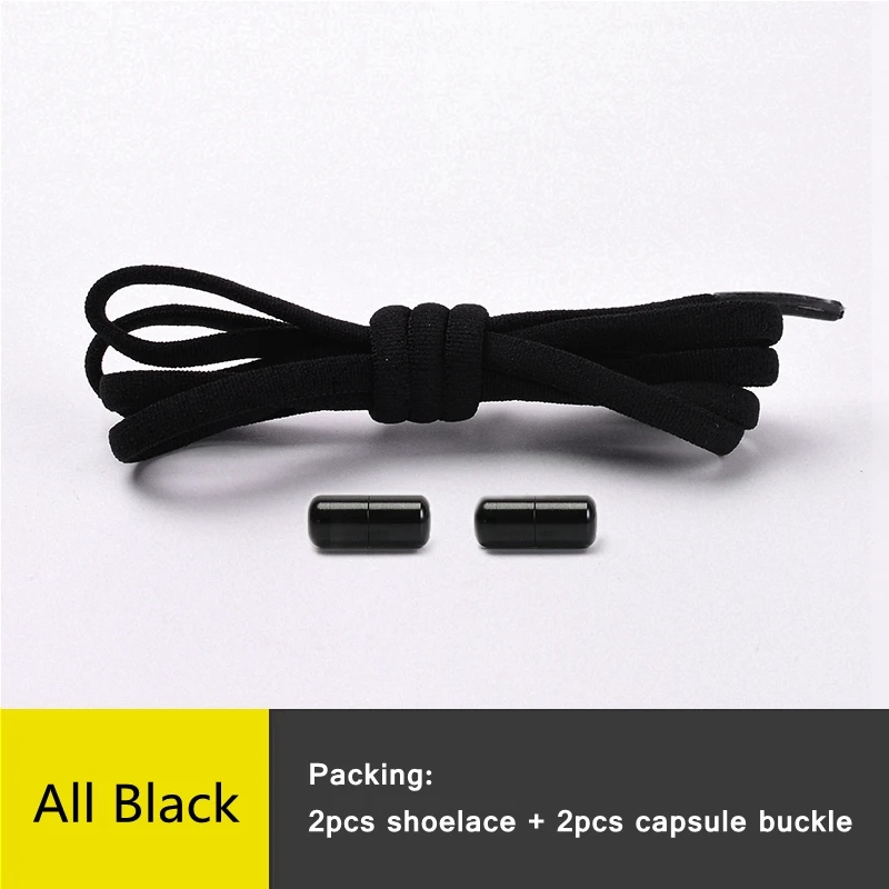 Metal Lock Semicircle No Tie Elastic Shoelaces Universal Lazy Replacement Laces For Sneakers Fit Kids Adults Sports Daily Use