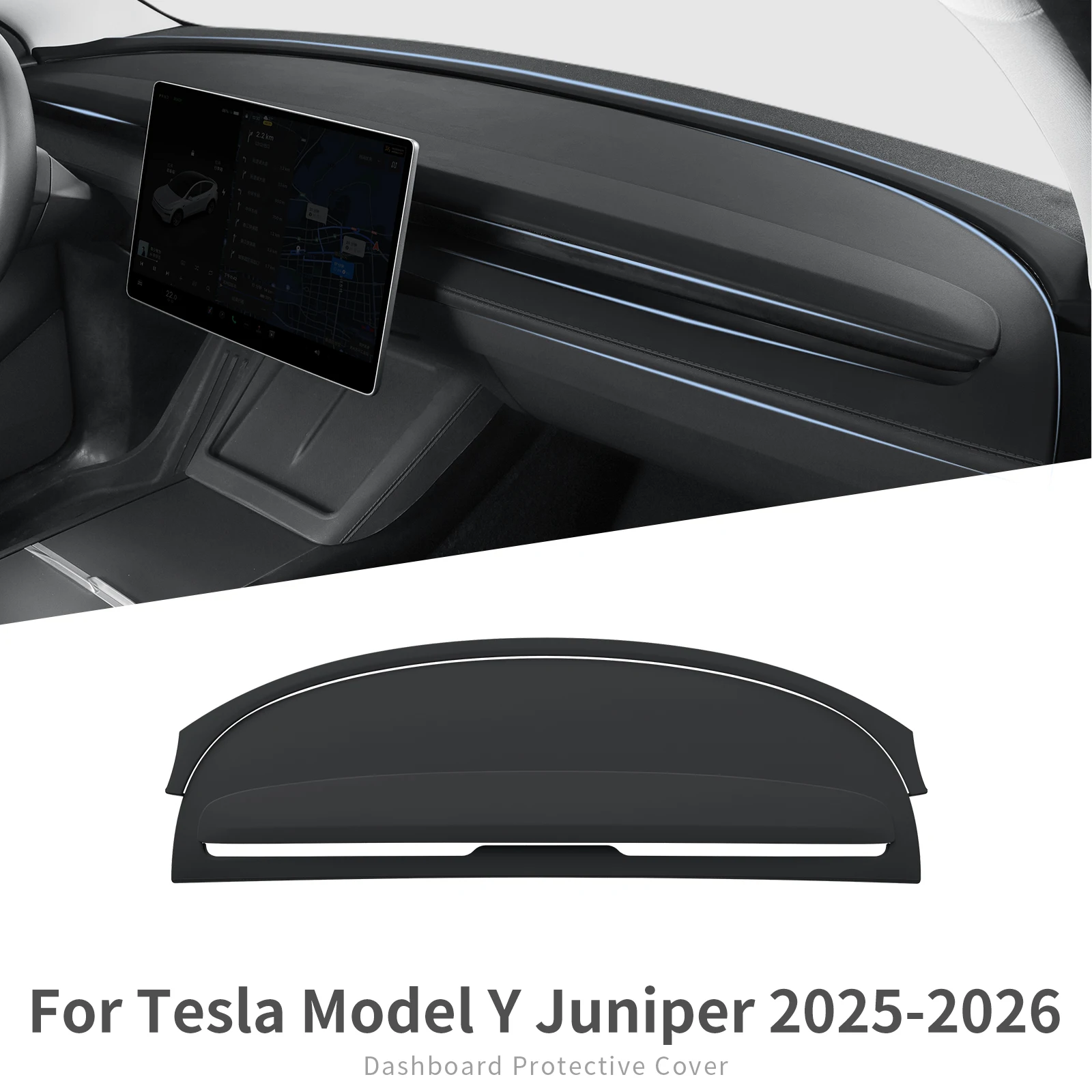 for Tesla Model Y Launch 2025 2026 Juniper Car Dashmat Dashboard Cover Dash Mat Light-Proof Pad Protect Accessories