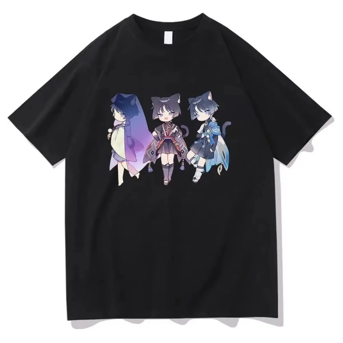 Genshin Impact T-shirt Women Harajuku Cartoon Graphic Wanderer Clothing Unisex Anime Scaramouche Clothes Kawaii T-Shirt Tops