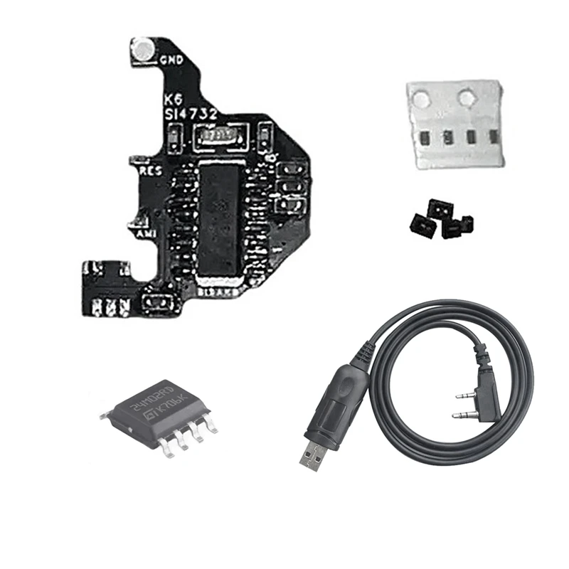 SI4732 Shortwave Radio Module+2M Chip+USB Programming Cable For Quansheng UVK5/UVK6 DIY Shortwave Modification Module