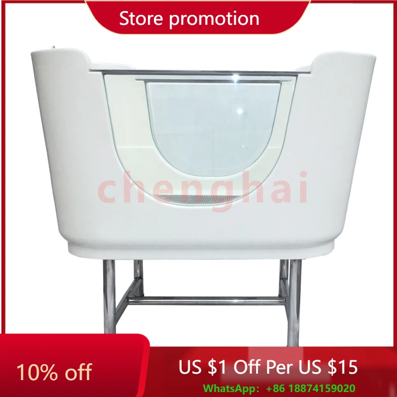 New Arrival Suitable for Small Dog Luxury Reinforced Glass and Plastics Pet Bathtub