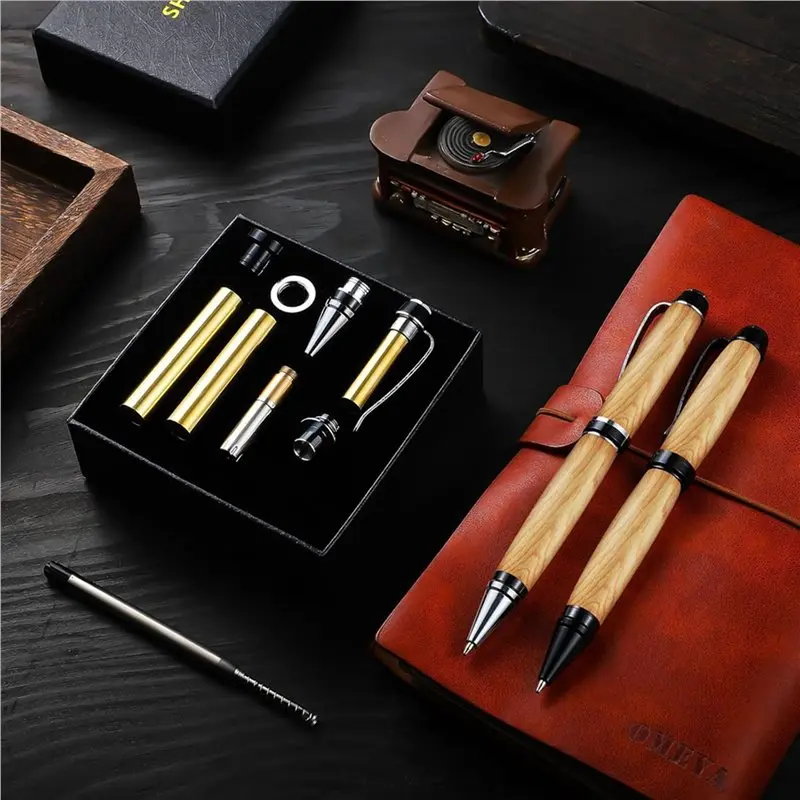 A7THK-18 Pieces Wood Turning Pen Set With Refills Rotating Pen Kit For Wood Turning Bulk Lathe Turning Supplies For Pen Making