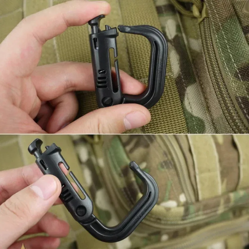 5PCS Portable Outdoor Hiking Buckle Tactical Suspension Buckle Press Switch Multi-Purpose Outdoor Hiking Camping Equipment