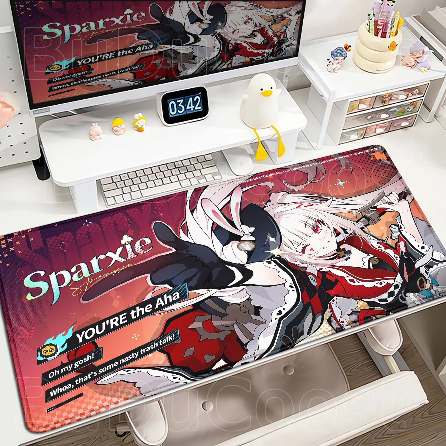 HD New Sparxie Evanescia Yao Guang Mouse Pad Non-slip Rubber Laptop PC Mousepad Honkai Star Rail Cute Mat Anime Gaming Desk Mats