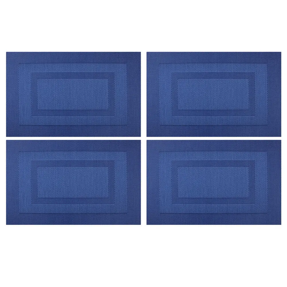 

4pcs Oil-Proof Placemat Pvc Waterproof Non-Slip Dinner Table Mats Washable Home Restaurant Cafe Decor Party Tableware Set
