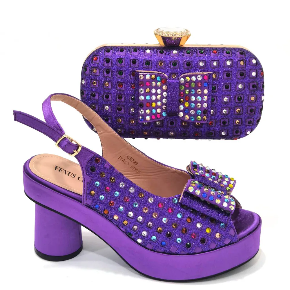 

Shoe And Set Combination Small Square Diamond Bag Bow Flower+Fish Mouth Rear Empty Cool Slippers Ladies Cosmetic Pouch Organizer