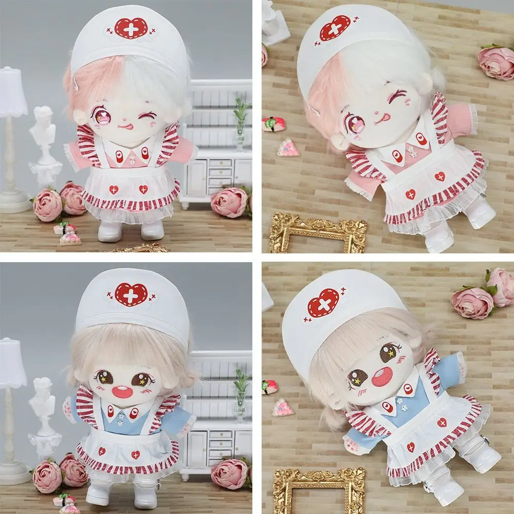 Accessories Fashion Suits For Idol Dolls Plush Doll's Dresses White Nurse Dress Doll Cute Clothes 20cm Doll Clothes