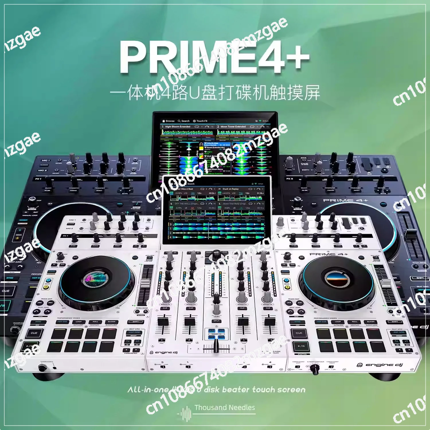 Standalone DJ Controller Mixer 4 Decks Performance Sampler FX Touchscreen Beatport Link Streaming