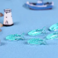 5 Pcs Spot Shark Mediterranean Style Resin Decoration Micro-landscape Decoration Creative  Miniature Garden
