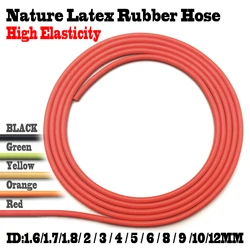 Nature Latex Rubber Hoses 2 3 4 5 6 7 9 10 12 14 17 mm ID x OD High Resilient Elastic Surgical Medical Tube Slingshot Catapult