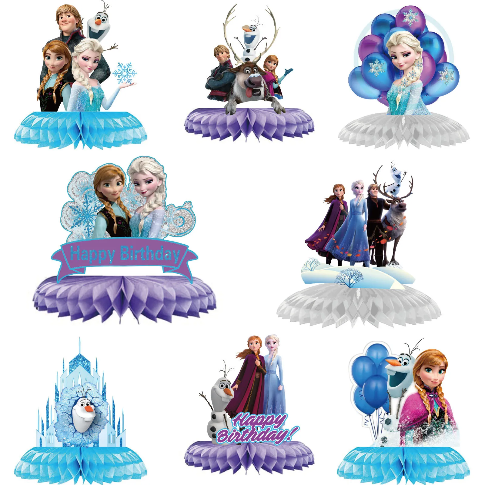 Disney Snow Queen Birthday Decoration stoviglie Cup Plate Elsa Balloon Frozen Birthday Party background New Style Party Supplies