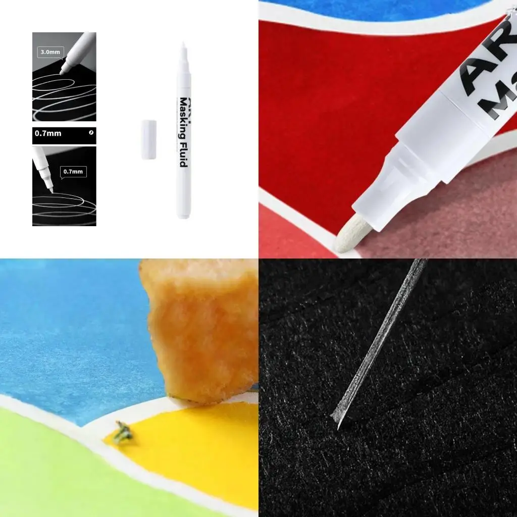 

Y5LB White Acrylics Paint Pen for Painting on Rock Stone Ceramic Glass Fabric 0.7mm Fine Tip 3.0mm Broad Tip