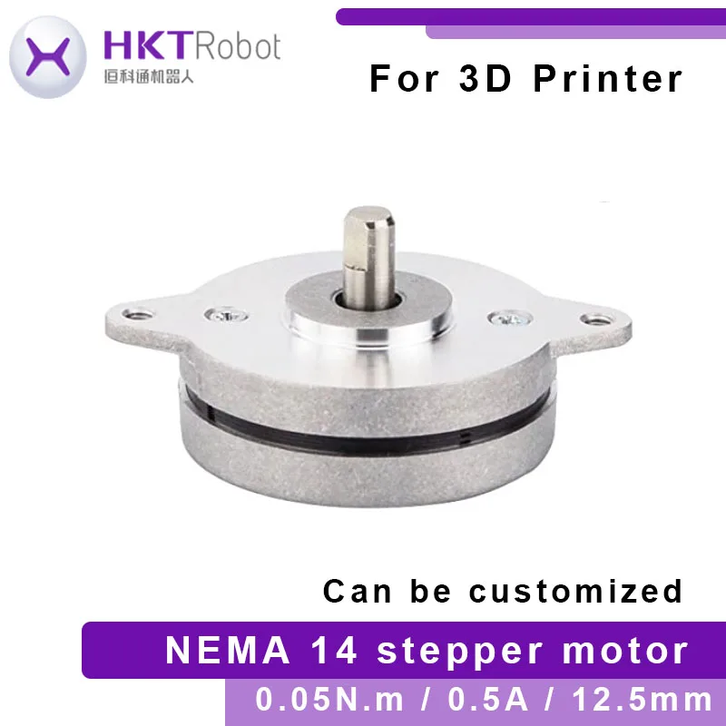 

HKT-Robot Nema 14 Stepper Motor 0.05 N.m 0.5 A 2 Phase 12.5mm Stepper Motor 4-lead for 3D Printer