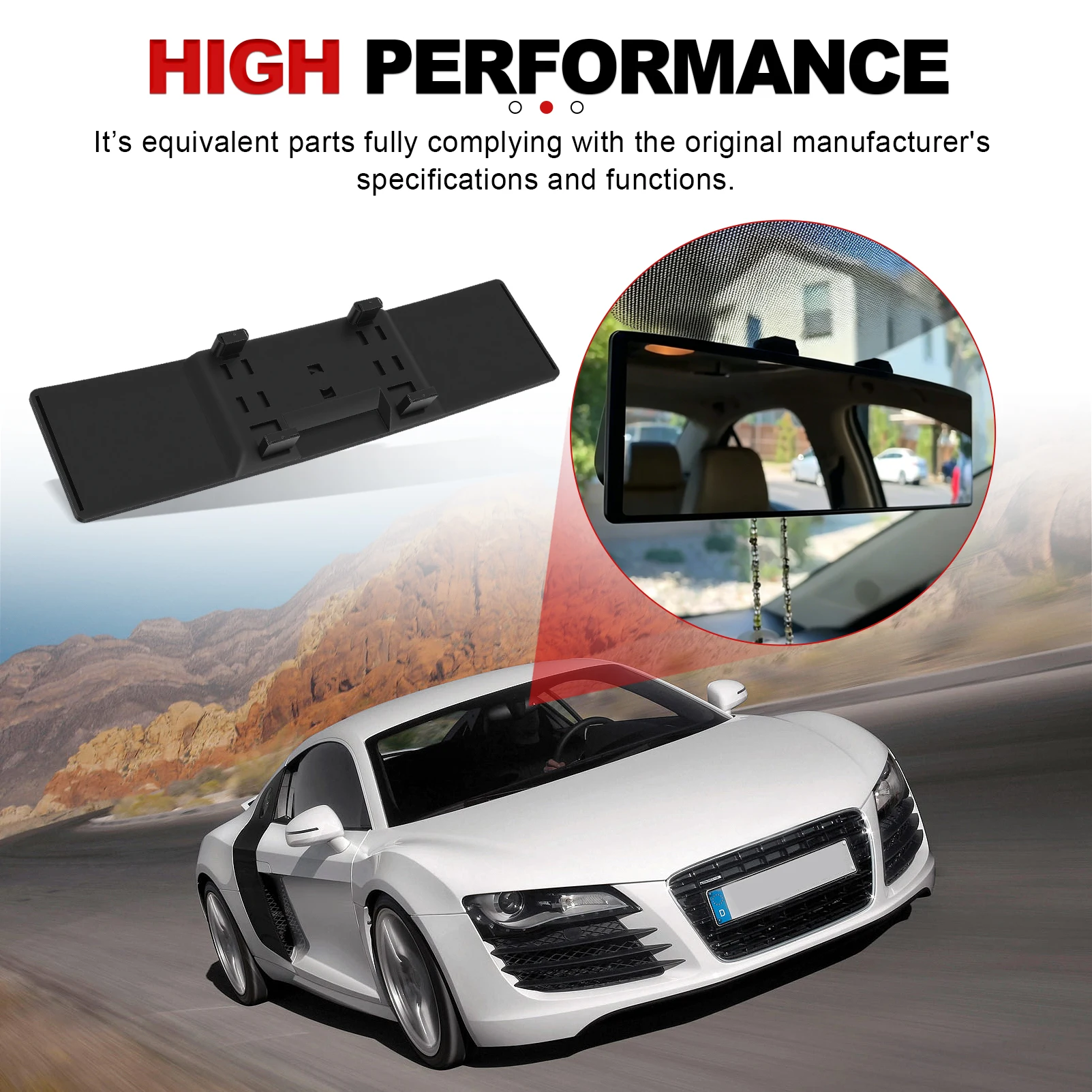

Car Interior Rear View Mirror Baby Mirrors Wide Angle Convex Rearview Mirror Anti Glare Large Vision Panoramic Auxiliary Monitor