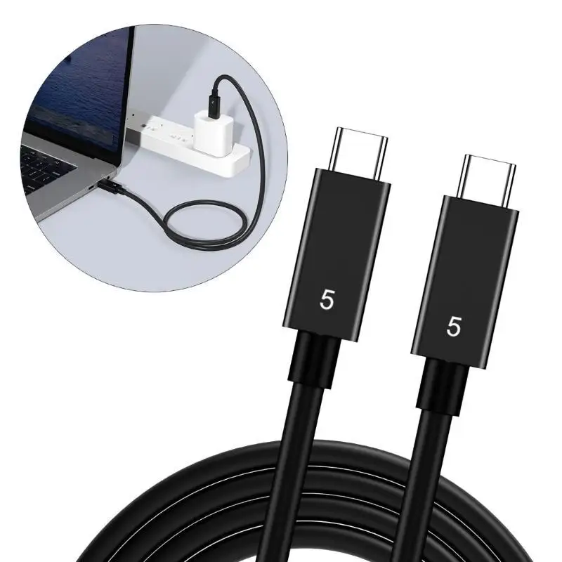 R53C Highly Speed USB C Cable for Thunderbolt5/4/3,120Gbps Data Transfer,Support 16K/Double 8K Video,PD240W Charging