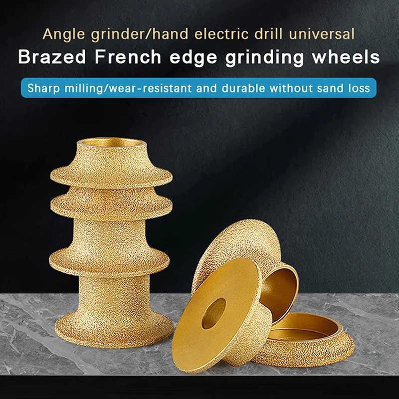 1PC Dry Vacuum Brazed Diamond Grinding Wheel Edge Profile Sanding Disc Marble Granite Ceramic Glass Grinding Wheel Tool