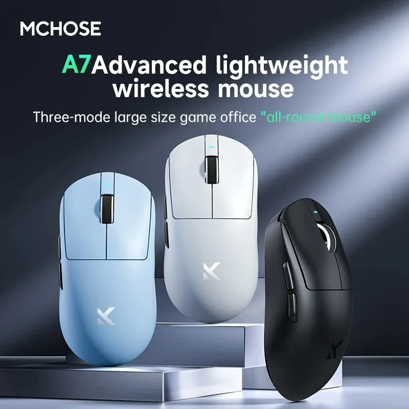 

MCHOSE A7 Ultra Wireless Gaming Mouse Bluetooth Wireless Mouse PAW3950 26000DPI Optical Sensor 8KHz Light Weight Pc Accessories