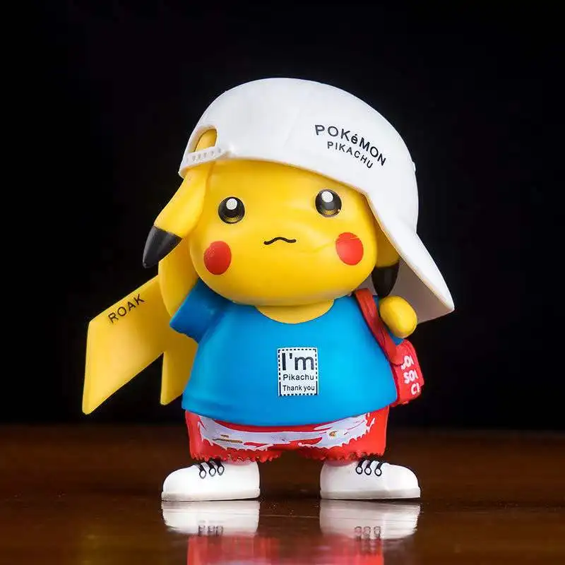 Figura de acción de Pokémon Pikachu, Mini Q, modelo de dibujos animados lindo, juguetes de PVC, regalos para niños, 8CM