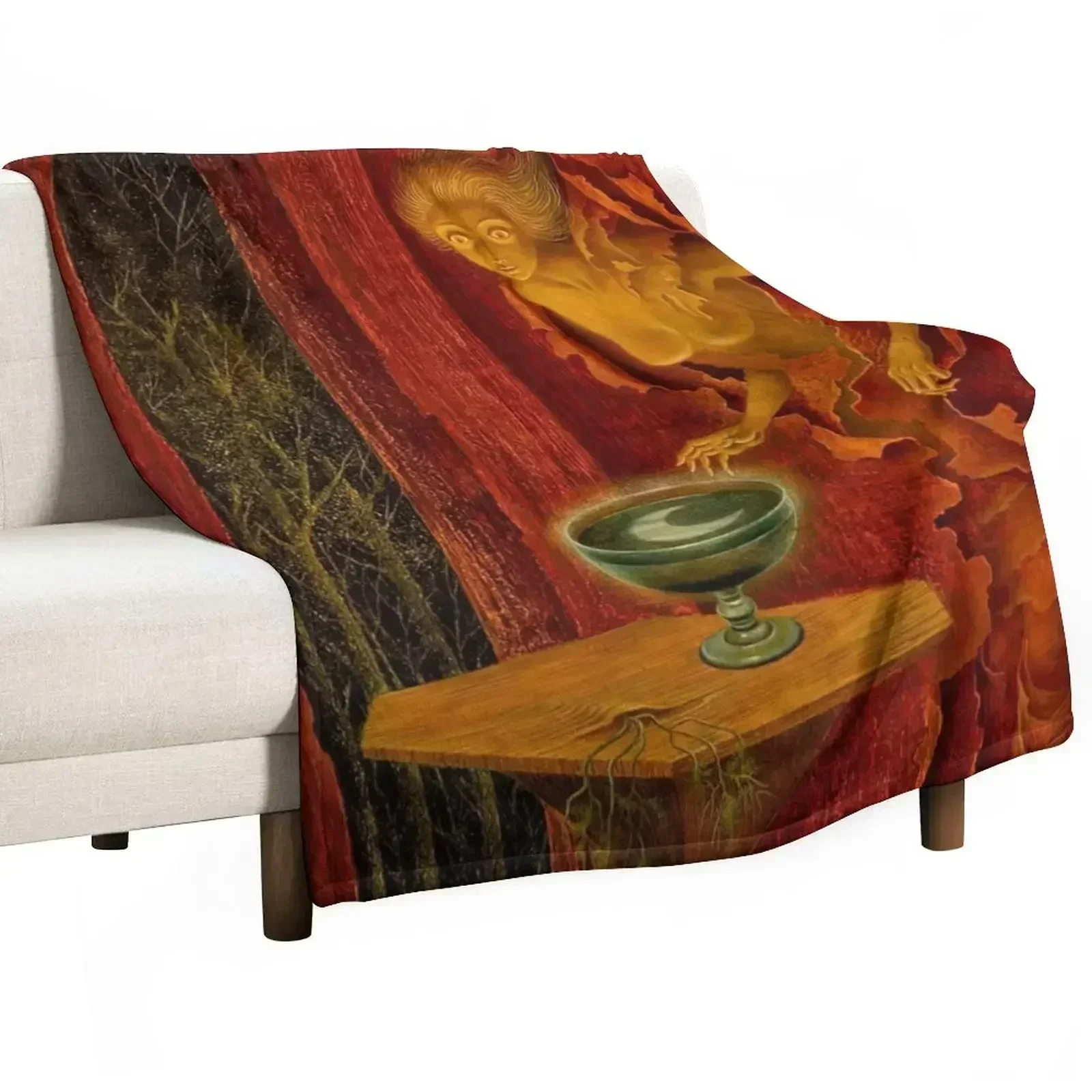 Being Born Again by Remedios Varo Throw Blanket Decorative Sofas christmas decoration Blankets